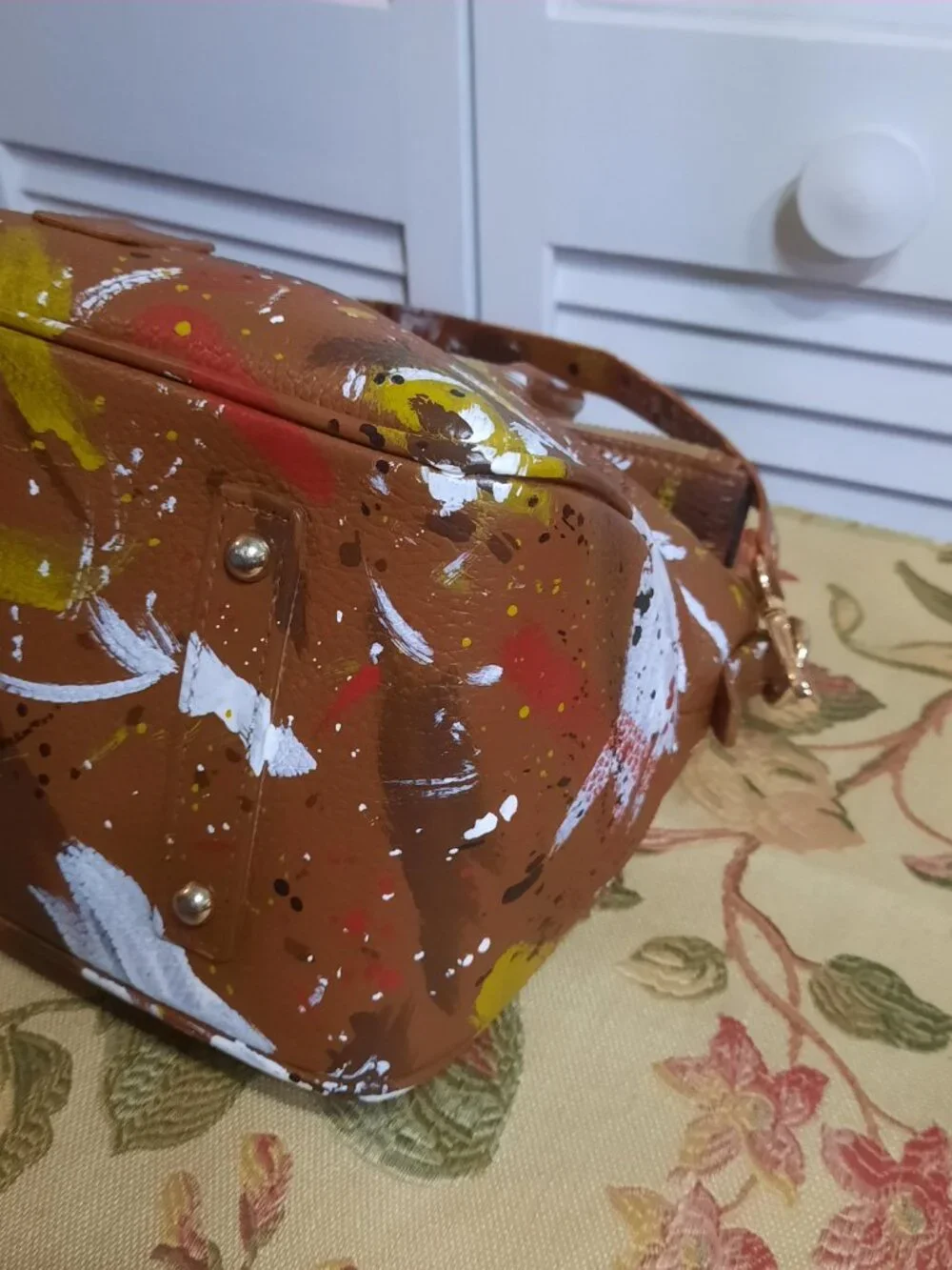 Dooney & Bourke Dipinta Inspired Hand Painted Satchel Cross Listed. - Picture 10 of 16